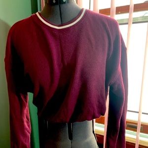 Hollister “Boyfriend Collection” Waffle Knit Cropped Top